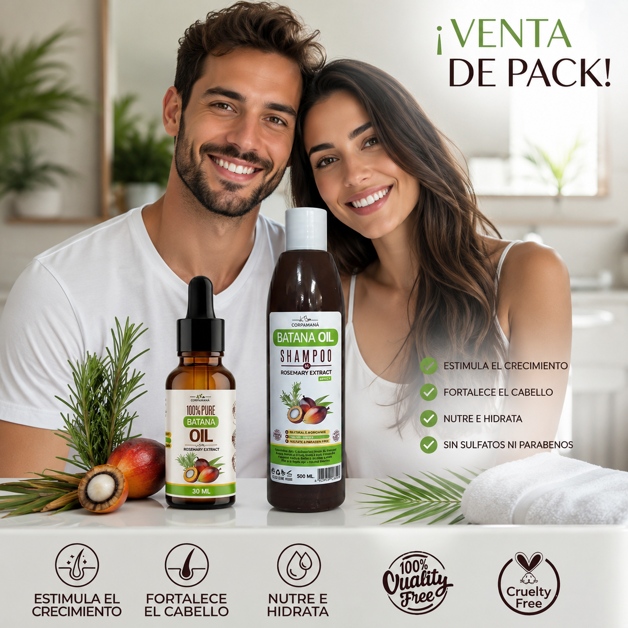 Pack Aceite+ Shampoo Batana Crecimiento
