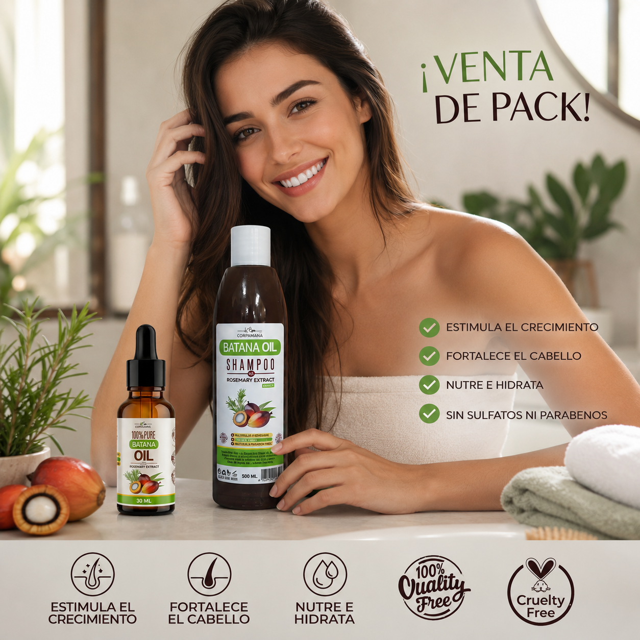 Pack Aceite+ Shampoo Batana Crecimiento